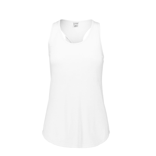 [FT0TUBWH-FAS-LOGO1] Ladies Tri Blend Tank Top (Female Adult S, White, Logo 1)