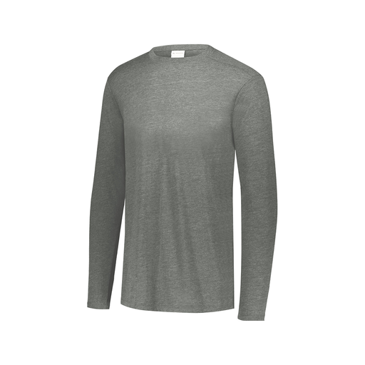 [FTLCUBGY-AXS-LOGO2] Decker Men's Tri-Blend T-Shirt - Long Sleeve (Adult XS, Gray, Logo 2)