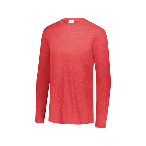 [FTLCUBRD-AXS-LOGO2] Decker Men's Tri-Blend T-Shirt - Long Sleeve (Adult XS, Red, Logo 2)